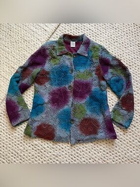 Paisley and Sage Spring Jacket Button-Front | X-Large